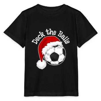 Fußballfans Weihnachtsdesign Weihnachtstrikots - Stanley/Stella Kinder T-Shirt MINI CREATOR  - Schwarz - Vorne - Mikhail (115cm)