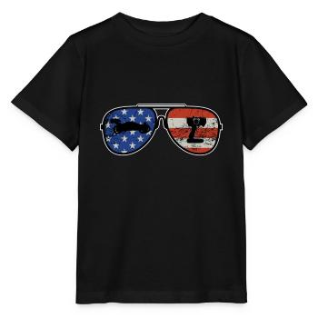 RC Buggy Amerikanische Flagge Sonnenbrille Modellauto - Stanley/Stella Kinder T-Shirt MINI CREATOR  - Schwarz - Vorne - Mikhail (115cm)