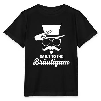 Salut To The Bräutigam Zylinderhut Schnauzer Bart - Stanley/Stella Kinder T-Shirt MINI CREATOR  - Schwarz - Vorne - Mikhail (115cm)