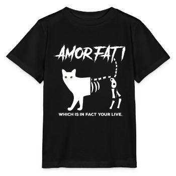 Amor Fati qui est en réalité votre vie mort - T-shirt bio MINI CREATOR Stanley/Stella Enfant - noir - Devant - Mikhail (115cm)