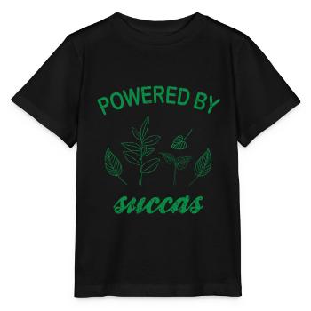 Powered By Succa's Green Plant Cactus Lovers - Stanley/Stella MINI CREATOR Kids’ T-Shirt - black - Front - Mikhail (115cm)