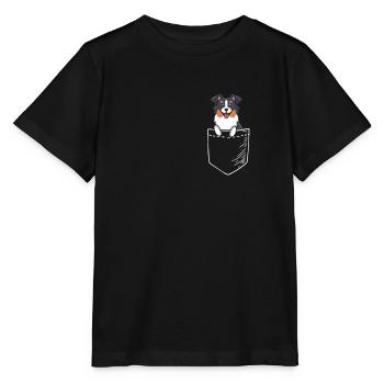 Berger australien - T-shirt bio MINI CREATOR Stanley/Stella Enfant - noir - Devant - Mikhail (115cm)