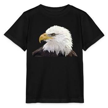Pygargue à tête blanche - T-shirt bio MINI CREATOR Stanley/Stella Enfant - noir - Devant - Mikhail (115cm)