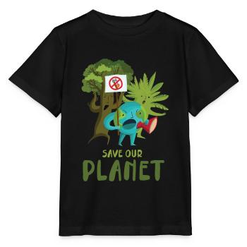 Speichern Sie Unser Planetendesign Für Den - Stanley/Stella Kinder T-Shirt MINI CREATOR  - Schwarz - Vorne - Mikhail (115cm)
