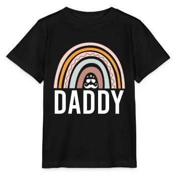 Vati-regenbogen-entwurf Für Den Vatertags-vati - Stanley/Stella Kinder T-Shirt MINI CREATOR  - Schwarz - Vorne - Mikhail (115cm)