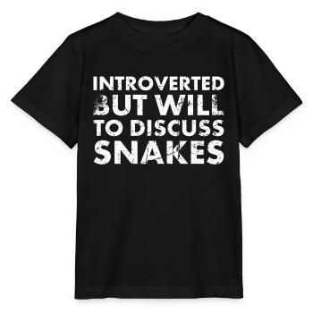 Introverted but ready to queue up for - Stanley/Stella MINI CREATOR Kids’ T-Shirt - black - Front - Mikhail (115cm)
