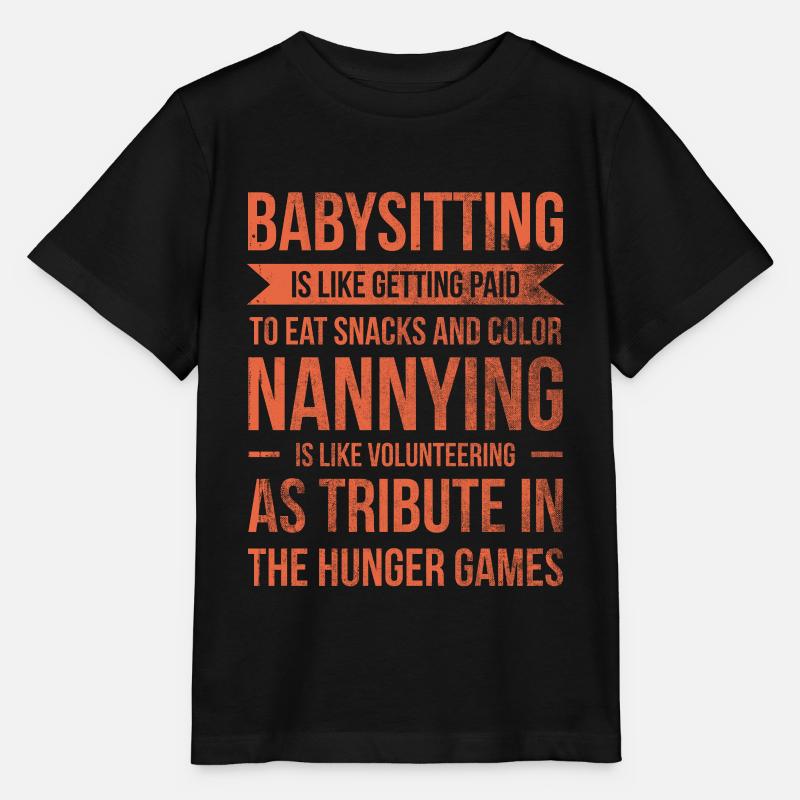 Garder des enfants, c’est comme être payé pour la nourriture - T-shirt bio MINI CREATOR Stanley/Stella Enfant - noir