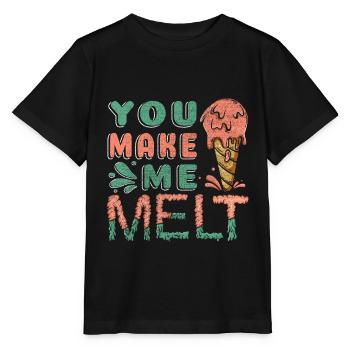 Tu me fais fondre pour Frozen Sweet Fan - T-shirt bio MINI CREATOR Stanley/Stella Enfant - noir - Devant - Mikhail (115cm)