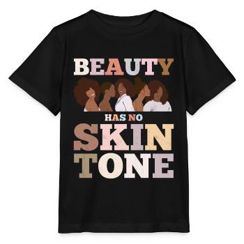 Beauty has no skin tone for the proud - Stanley/Stella MINI CREATOR Kids’ T-Shirt - black - Front - Mikhail (115cm)