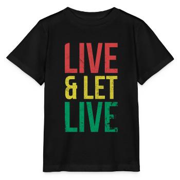 Leben & Leben Lassen Für Den Stolz Afroamerikaner - Stanley/Stella Kinder T-Shirt MINI CREATOR  - Schwarz - Vorne - Mikhail (115cm)