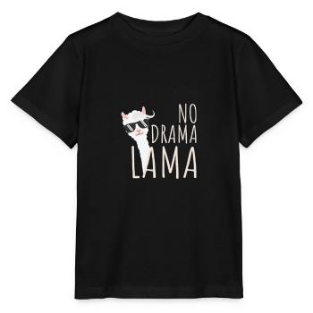 No drama lama, drama queen - Stanley/Stella MINI CREATOR Kids’ T-Shirt - black - Front - Mikhail (115cm)