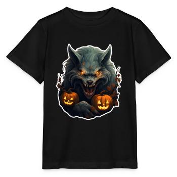 Werewolf Halloween - Stanley/Stella MINI CREATOR Kids’ T-Shirt - black - Front - Mikhail (115cm)