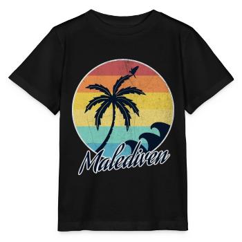 malediven - Stanley/Stella Kinder T-Shirt MINI CREATOR  - Schwarz - Vorne - Mikhail (115cm)