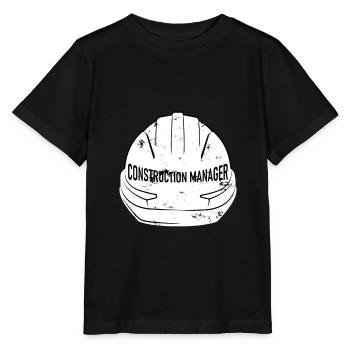 Construction site, helmet - Stanley/Stella MINI CREATOR Kids’ T-Shirt - black - Front - Mikhail (115cm)