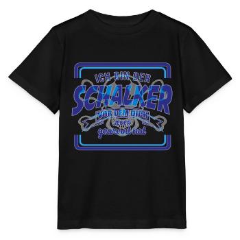 Schalker Warnung | Gelsenkirchen Schalke Geschenk - Stanley/Stella Kinder T-Shirt MINI CREATOR  - Schwarz - Vorne - Mikhail (115cm)