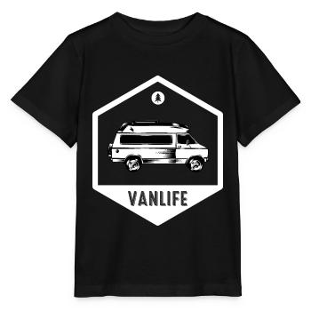Van life - Camping - Van - Stanley/Stella MINI CREATOR Kids’ T-Shirt - black - Front - Mikhail (115cm)