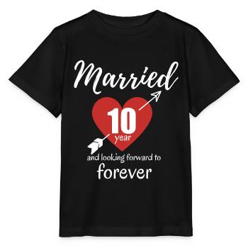10. Hochzeitstag - Stanley/Stella Kinder T-Shirt MINI CREATOR  - Schwarz - Vorne - Mikhail (115cm)