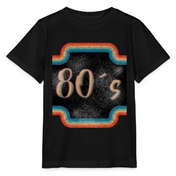 80s - Stanley/Stella MINI CREATOR Kids’ T-Shirt - black - Front - Mikhail (115cm)