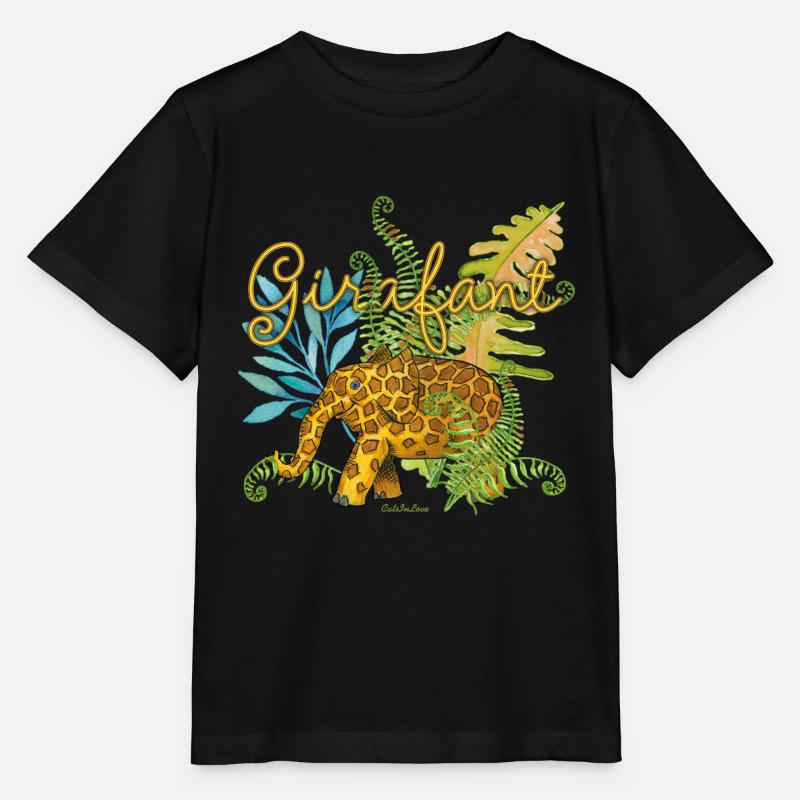 Girafant dans la jungle - T-shirt bio MINI CREATOR Stanley/Stella Enfant - undefined