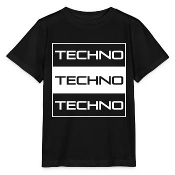 Techno sombre - T-shirt bio MINI CREATOR Stanley/Stella Enfant - noir - Devant - Mikhail (115cm)