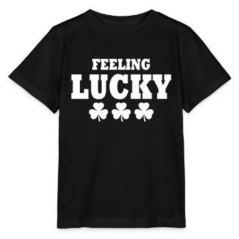 feeling lucky - Stanley/Stella MINI CREATOR Kids’ T-Shirt - black - Front - Mikhail (115cm)