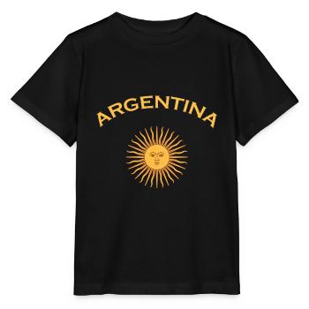 Argentina Flag Flag - Stanley/Stella MINI CREATOR Kids’ T-Shirt - black - Front - Mikhail (115cm)