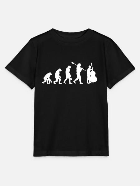 Evolution des Kontrabassisten - Stanley/Stella Kinder T-Shirt MINI CREATOR  - Schwarz