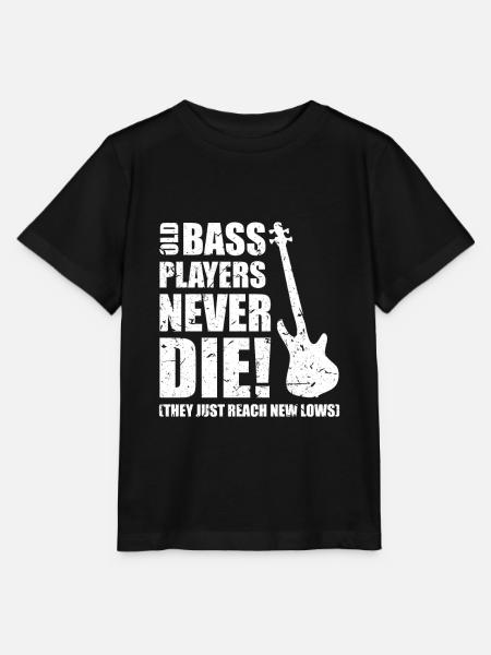 Bass Player Gift OLD BASS PLAYERS NEVER THE THEY - Stanley/Stella MINI CREATOR Kids’ T-Shirt - black