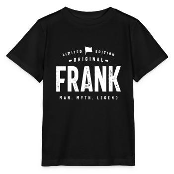 Mens Original Frank Lustiger personalisierter Name - Stanley/Stella Kinder T-Shirt MINI CREATOR  - Schwarz - Vorne - Mikhail (115cm)