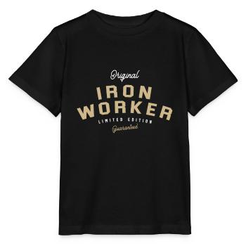 Iron Worker Funny Job Title Profession Birthday - Stanley/Stella MINI CREATOR Kids’ T-Shirt - black - Front - Mikhail (115cm)