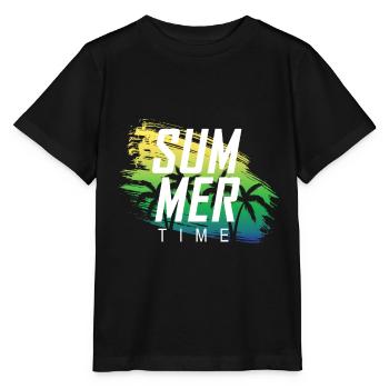 Heure d'été - T-shirt bio MINI CREATOR Stanley/Stella Enfant - noir - Devant - Mikhail (115cm)