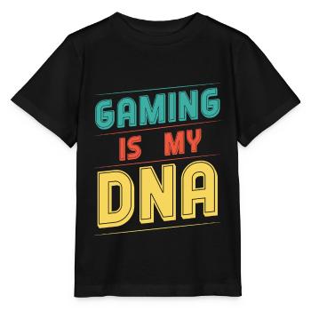 Gaming is my DNA - Stanley/Stella Kinder T-Shirt MINI CREATOR  - Schwarz - Vorne - Mikhail (115cm)