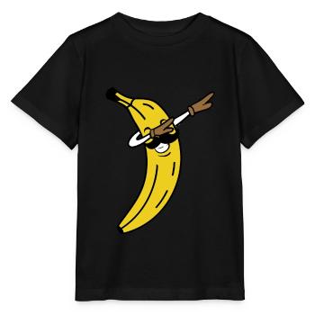 BANANA DAB MUSTACHE - Stanley/Stella Kinder T-Shirt MINI CREATOR  - Schwarz - Vorne - Mikhail (115cm)