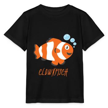 poisson clown - T-shirt bio MINI CREATOR Stanley/Stella Enfant - noir - Devant - Mikhail (115cm)