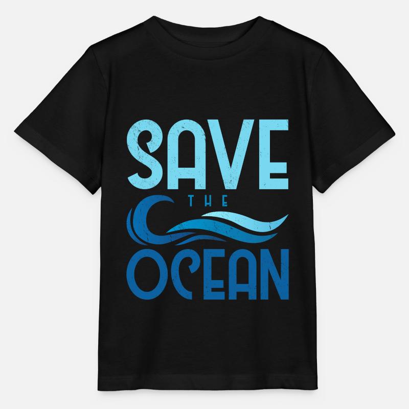 Save the Ocean - Stanley/Stella Kinder T-Shirt MINI CREATOR  - Schwarz