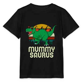 Mummy Saurus Rex Mummy Dinosaur Mummysaurus - Stanley/Stella MINI CREATOR Kids’ T-Shirt - black - Front - Mikhail (115cm)