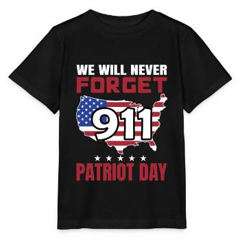 Patriot Day 9 11 USA Amerika - Stanley/Stella Kinder T-Shirt MINI CREATOR  - Schwarz - Vorne - Mikhail (115cm)