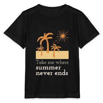 Sommer Palmen Strand Sonne Urlaub - Stanley/Stella Kinder T-Shirt MINI CREATOR  - Schwarz - Vorne - Mikhail (115cm)