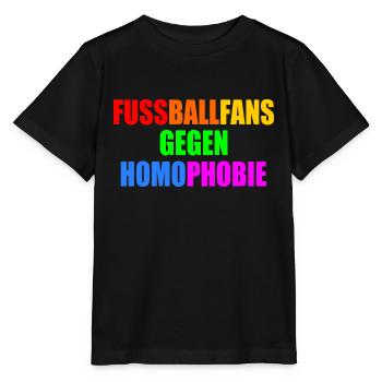 fußballfans gegen homophobie - Stanley/Stella Kinder T-Shirt MINI CREATOR  - Schwarz - Vorne - Mikhail (115cm)