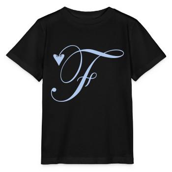 Monogram F Heart Vine - Stanley/Stella MINI CREATOR Kids’ T-Shirt - black - Front - Mikhail (115cm)