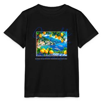 amalfi, zitronen, porzellan,Italien,landschaft - Stanley/Stella Kinder T-Shirt MINI CREATOR  - Schwarz - Vorne - Mikhail (115cm)