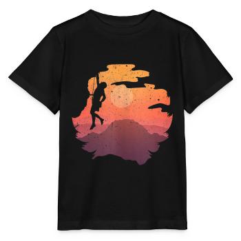 Climbing rock climbing climber - T-shirt bio MINI CREATOR Stanley/Stella Enfant - noir - Devant - Mikhail (115cm)