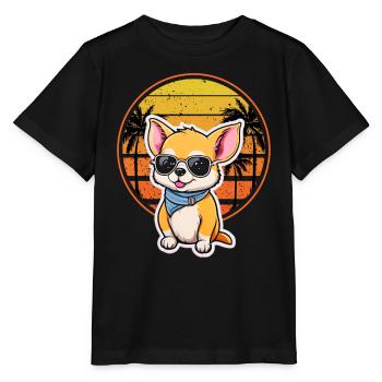 Chiller Chihuahua Côte Est Côte Ouest - T-shirt bio MINI CREATOR Stanley/Stella Enfant - noir - Devant - Mikhail (115cm)
