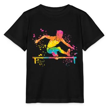 Hurdle Run Obstacle Course Kids Hurdle Run - Stanley/Stella MINI CREATOR Kids’ T-Shirt - black - Front - Mikhail (115cm)