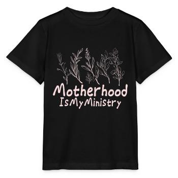 Mom Life Mama Mutterschaft Ist Mein Ministerium - Stanley/Stella Kinder T-Shirt MINI CREATOR  - Schwarz - Vorne - Mikhail (115cm)