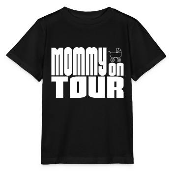 Mommy On Tour - Mom with stroller is on the way - Stanley/Stella MINI CREATOR Kids’ T-Shirt - black - Front - Mikhail (115cm)