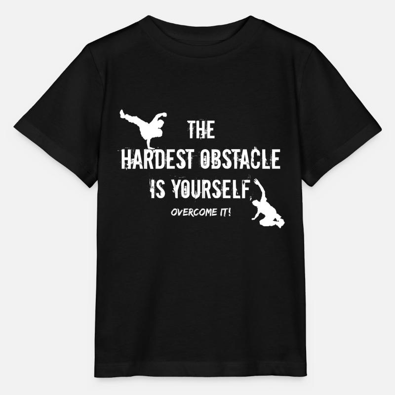 Hardest Obstacle Is Yourself Parkour Course Sort - T-shirt bio MINI CREATOR Stanley/Stella Enfant - noir
