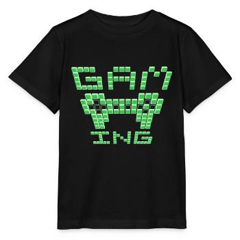 Gamer-Szene-Grün - Stanley/Stella Kinder T-Shirt MINI CREATOR  - Schwarz - Vorne - Mikhail (115cm)