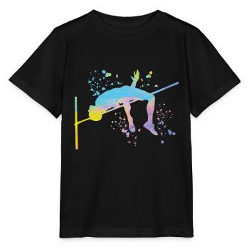 High Jumper Watercolor High Jump - Stanley/Stella MINI CREATOR Kids’ T-Shirt - black - Front - Mikhail (115cm)