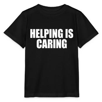 Helping is caring - Stanley/Stella MINI CREATOR Kids’ T-Shirt - black - Front - Mikhail (115cm)